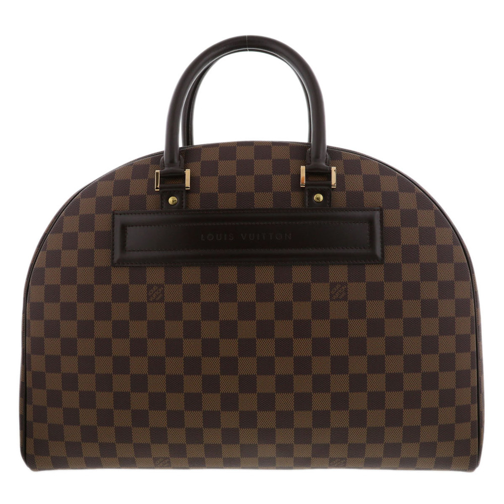 LOUIS VUITTON Damier Nolita Handbag Boston Bag Leather Brown